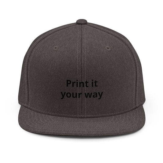 Customizable Snapback Hat