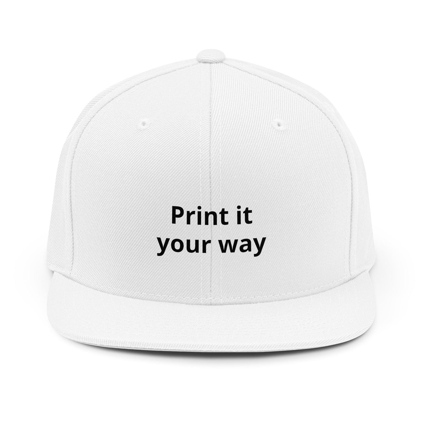 Customizable Snapback Hat